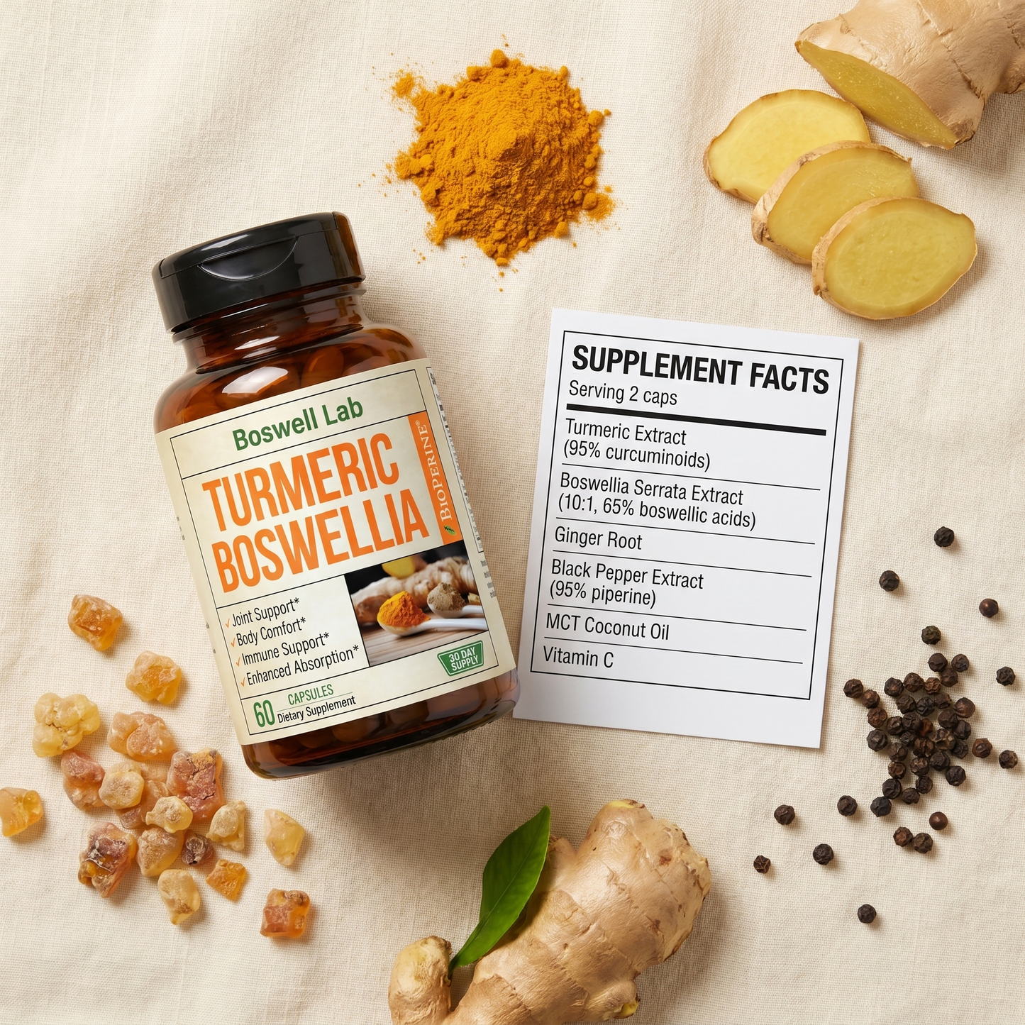 Turmeric Boswellia Capsules — 5000mg
